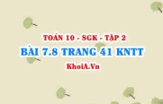 Bài 7.8 trang 41 Toán 10 Kết nối tri thức Tập 2